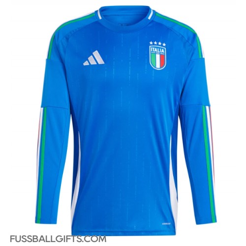 Italien Fußballbekleidung Heimtrikot EM 2024 Langarm